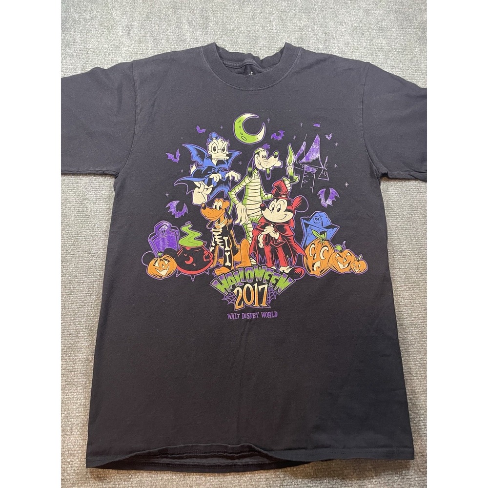 Disney T-Shirt Mens Small Black Halloween 2017 Mickey Mouse Graphic Tee